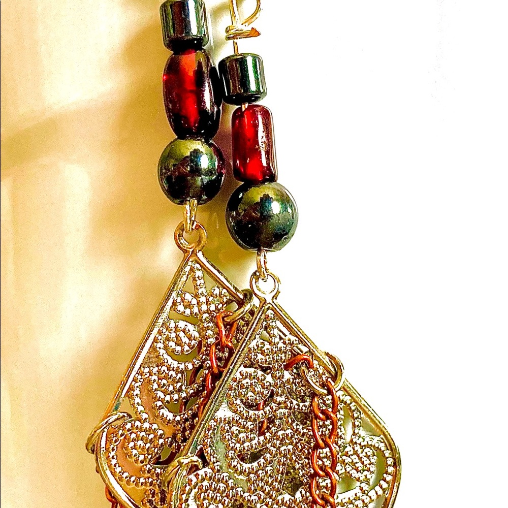 Natural gemstone earrings